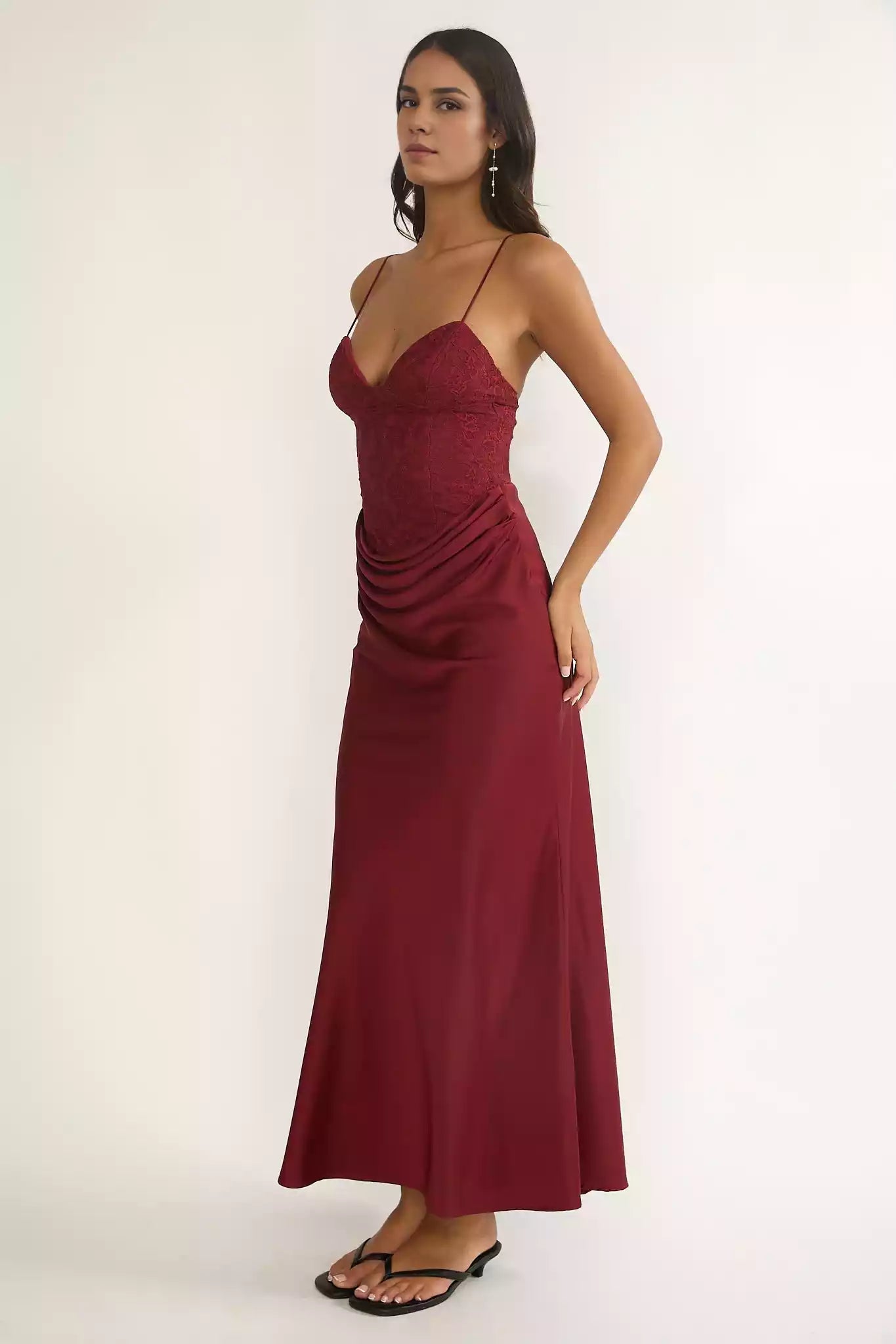 Stunning Embroidered Tight corset with Adjustable Shoulder Straps Hanging Down at Waist Bridesmaid Dresses
