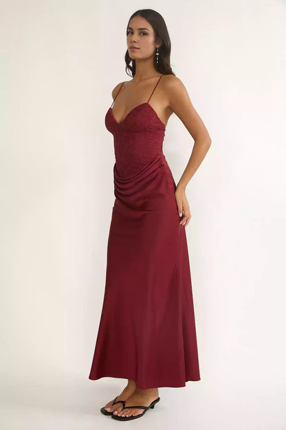 Stunning Embroidered Tight corset with Adjustable Shoulder Straps Hanging Down at Waist Bridesmaid Dresses