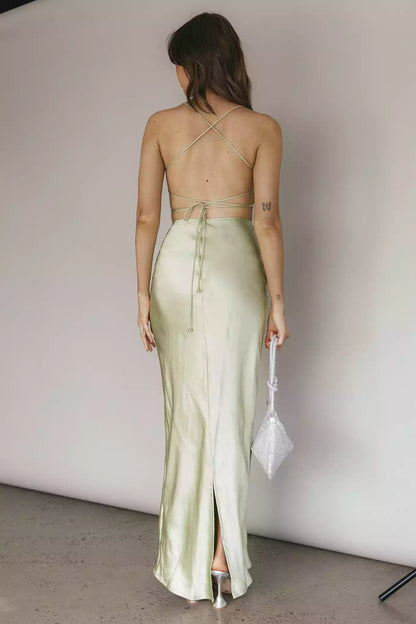 Stunning bust with lining, back with split straps, back with zipper, Bridesmaid Dresses