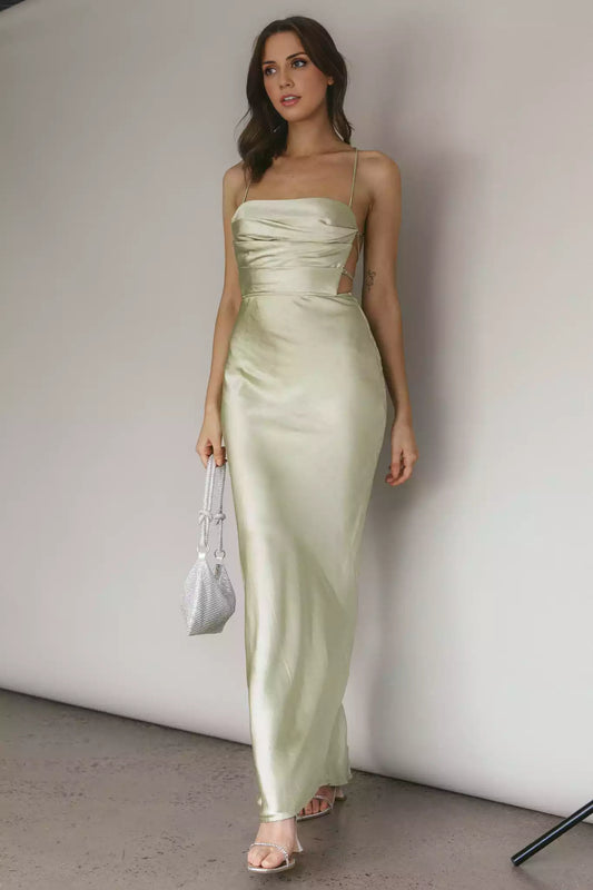 Stunning bust with lining, back with split straps, back with zipper, Bridesmaid Dresses