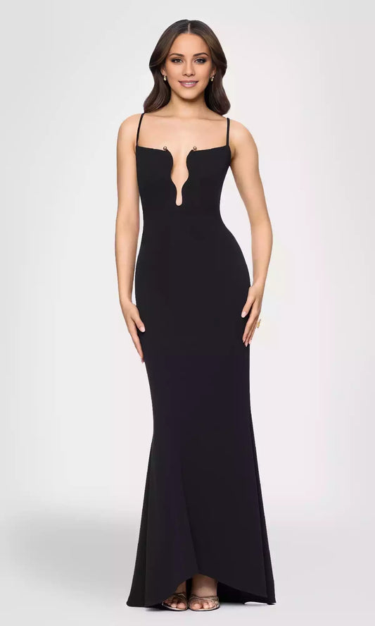 Stunning deep V-neck slim shoulder strap long dress hanging down, sexy and charming Prom Dresses