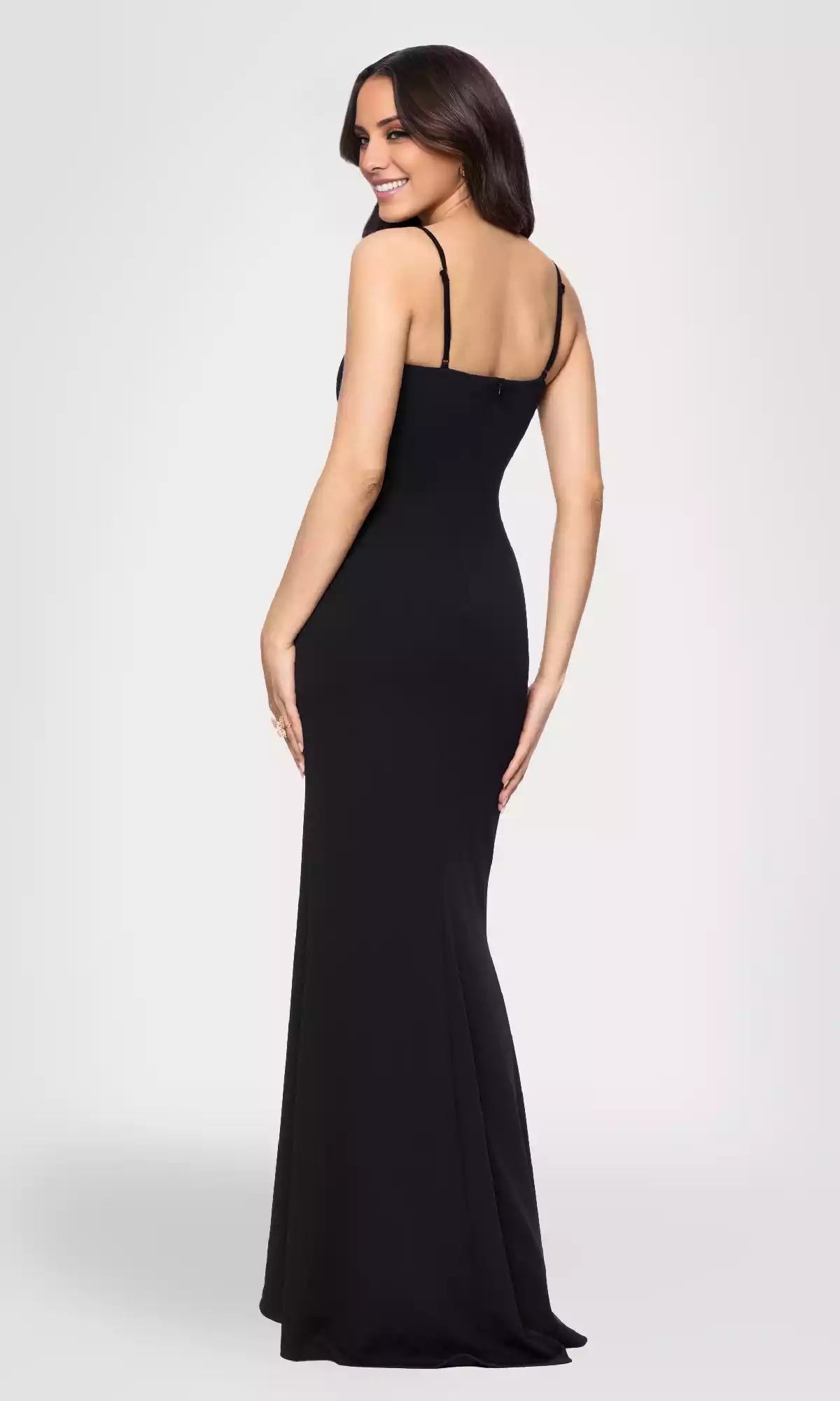 Stunning deep V-neck slim shoulder strap long dress hanging down, sexy and charming Prom Dresses