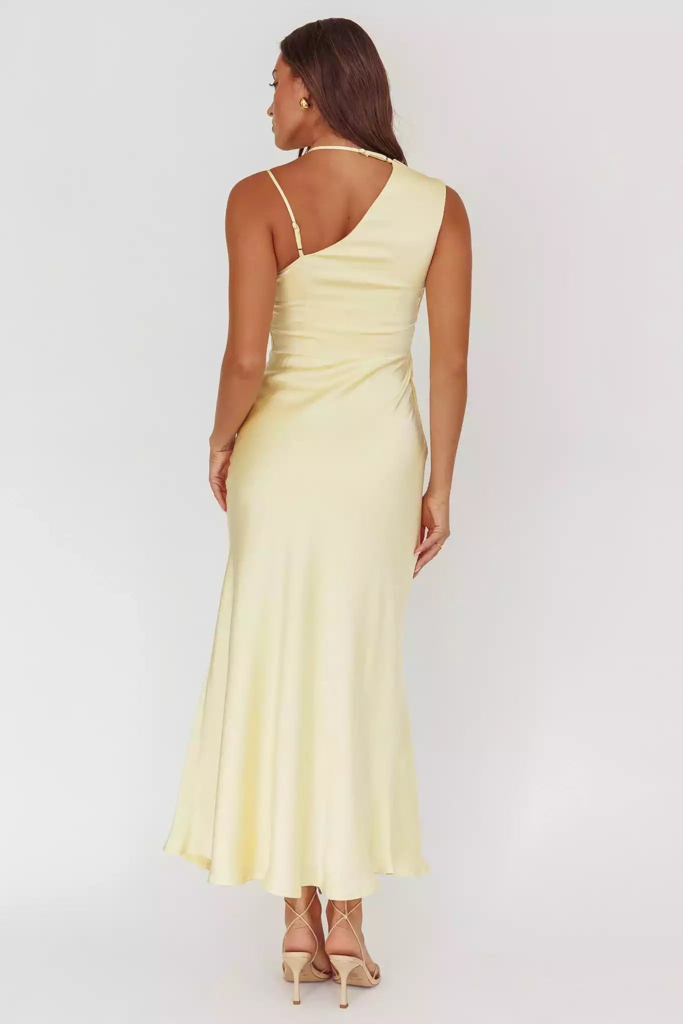 Stunning lining, asymmetrical neckline, adjustable shoulder straps, side zippers, Bridesmaid Dresses