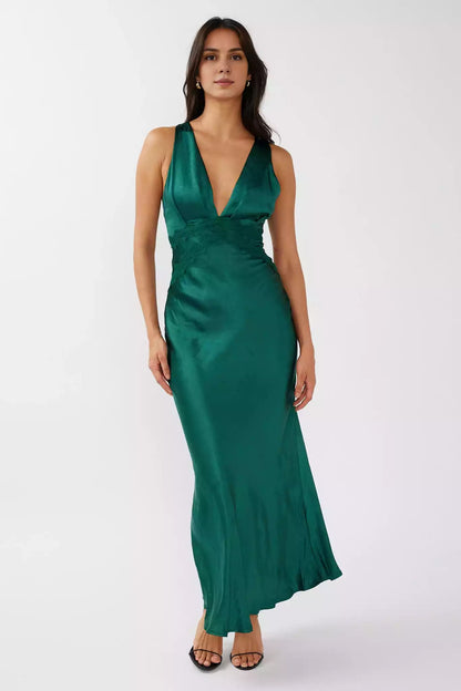Stunning satin partial lining, cross straps, lace edges, hidden zipper on the back, Bridesmaid Dresses