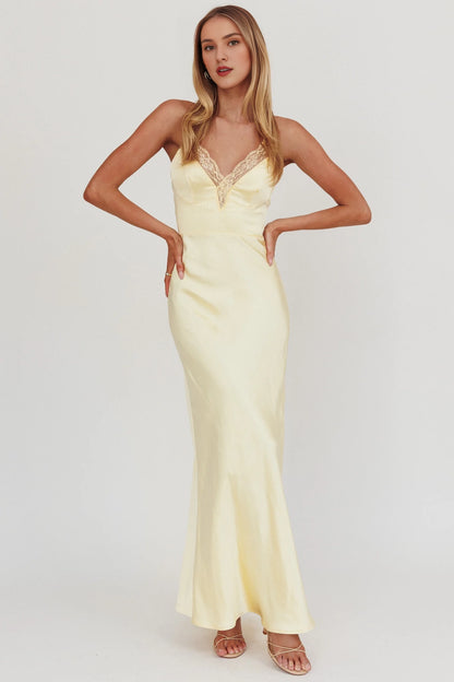 Stunning satin unlined adjustable cross shoulder bridesmaid dress