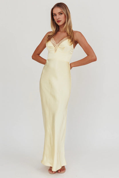 Stunning satin unlined adjustable cross shoulder bridesmaid dress