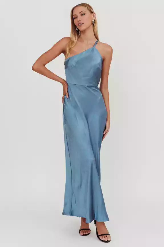 Stunning unlined single shoulder adjustable shoulder strap with side zipper Bridesmaid Dresses