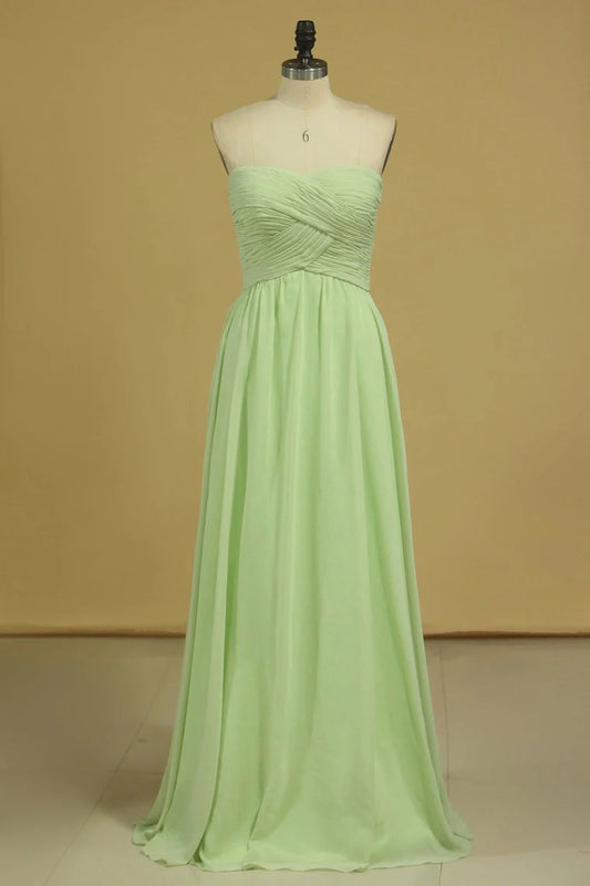 Sweetheart Elegant Shoulderless A-Line and Ground Chiffon Cocktail Ball Party Dress