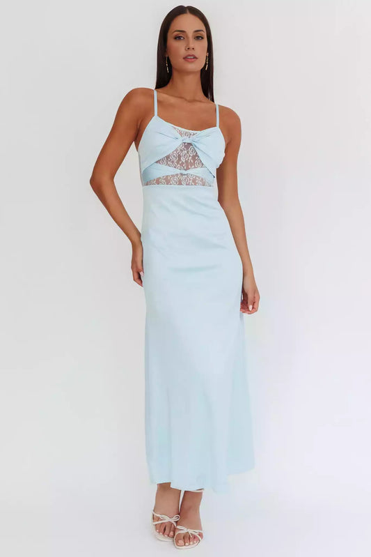 The eye-catching unlined twisted detail lace corset with adjustable shoulder straps and a zipper at the back, Bridesmaid Dresses