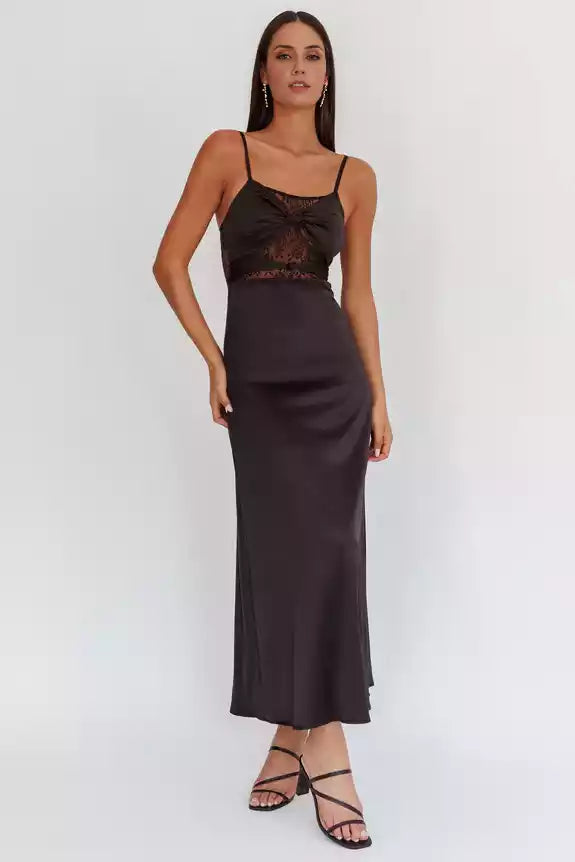 The eye-catching unlined twisted detail lace corset with adjustable shoulder straps and zipper at the back Bridesmaid Dresses