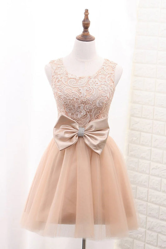 Elegant and beautiful slim fitting sheer lace dress paired with belt
