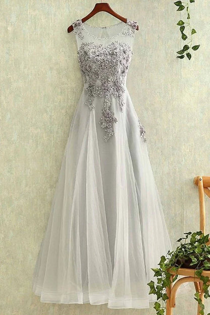 Thin gauze inlaid elegant and sweet A-line ball dress lace up