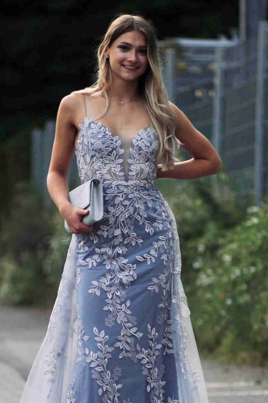 V-neck ball dress mermaid lace sheer strapless skirt hem with no embellishment backlight