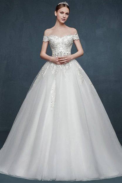 Princess ball dress  wedding tie  romantic palace custom wedding dress