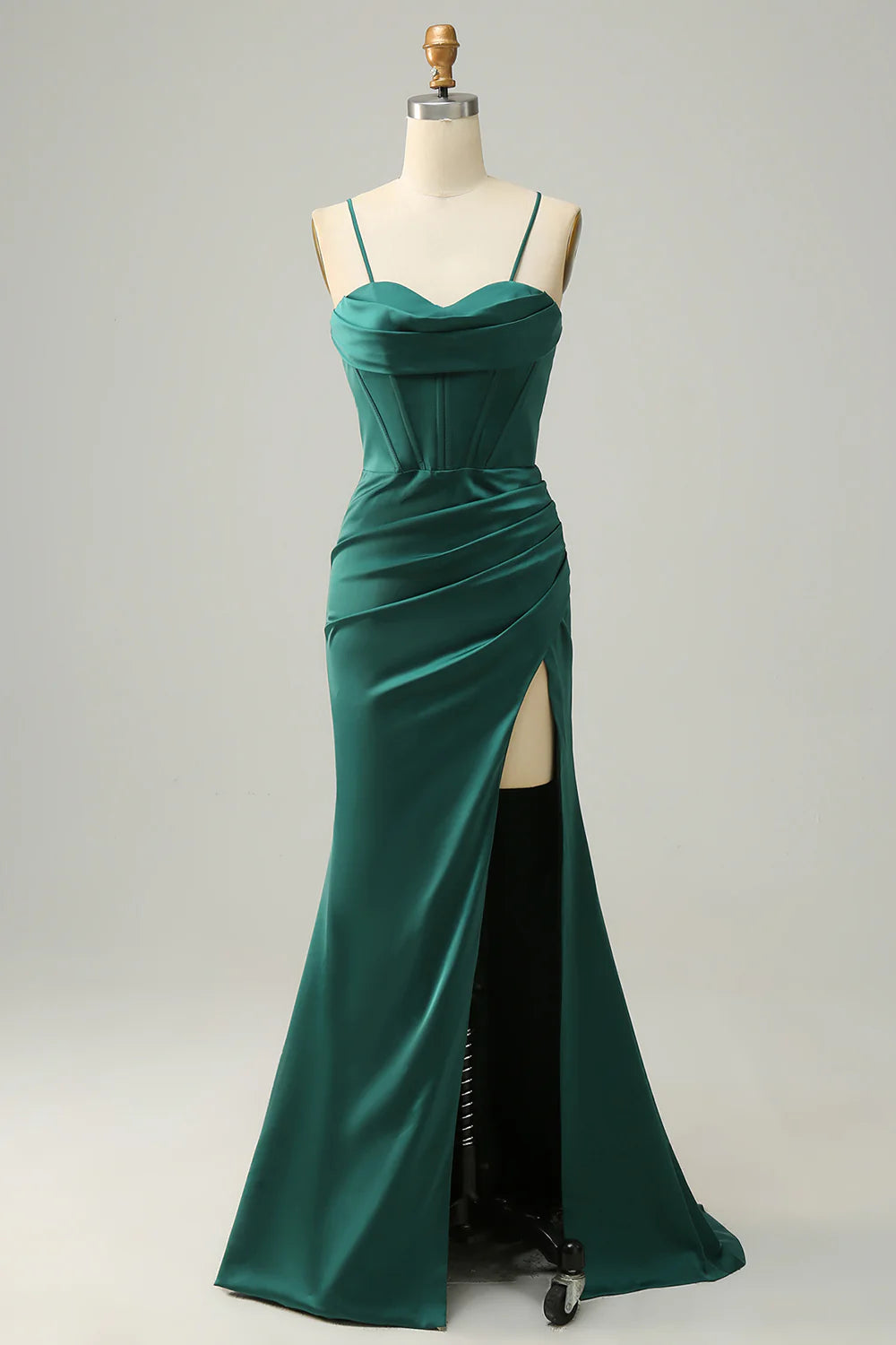 Sweet Blue Italian Noodle Strap Mermaid Ball Dress