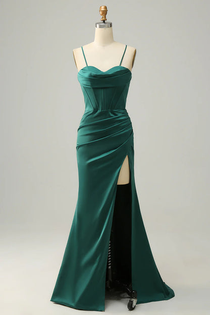 Sweet Blue Italian Noodle Strap Mermaid Ball Dress