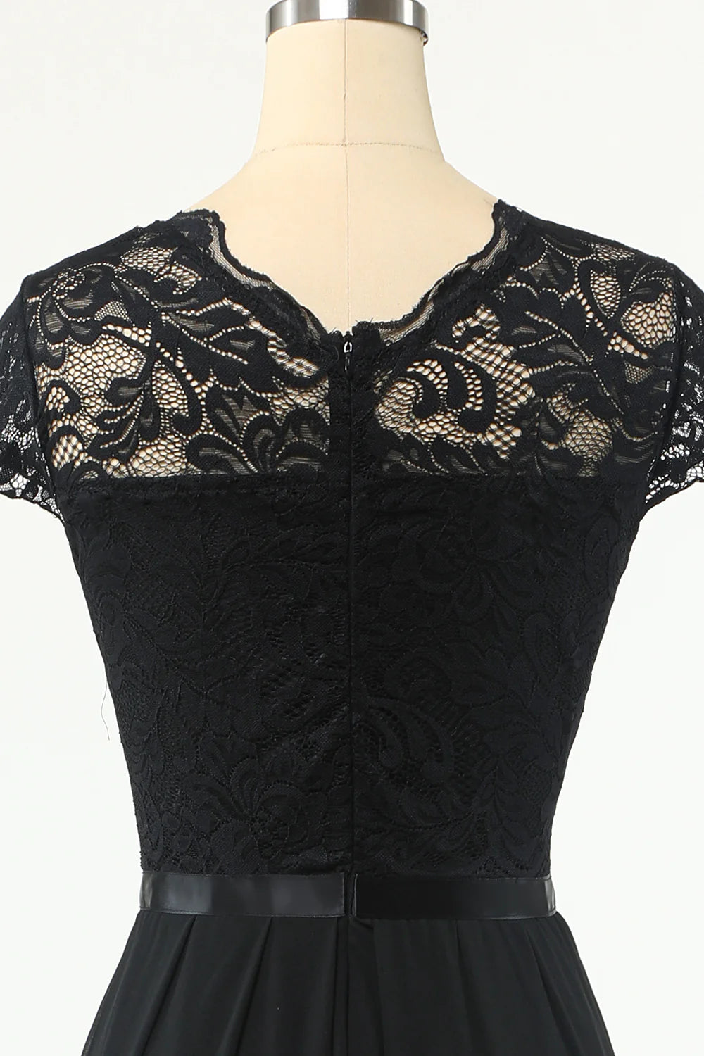 Classic Elegant A-line Sexy Black Lace Party Dress
