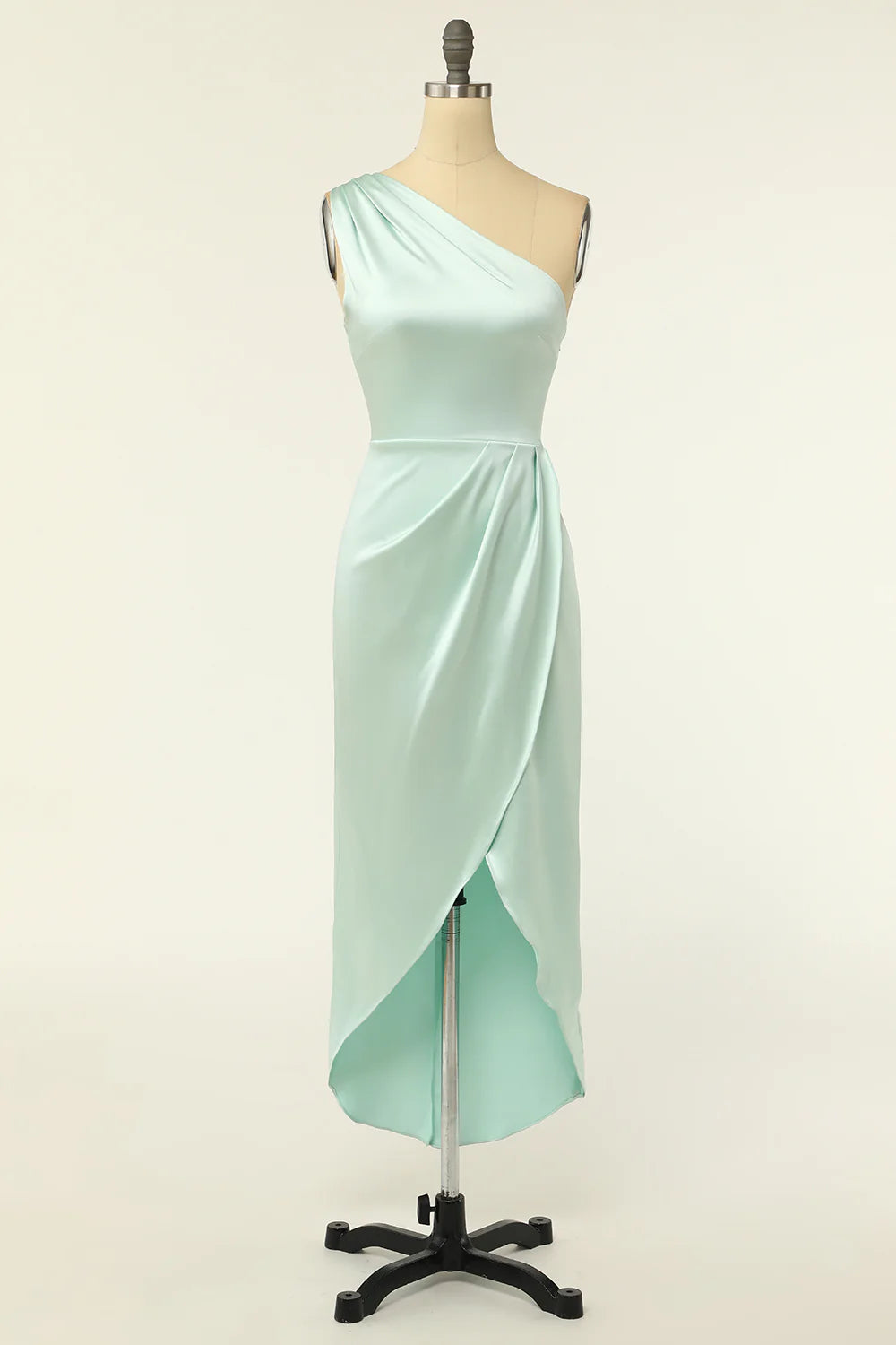 Sexy and elegant one shoulder slim fitting bridesmaid dress