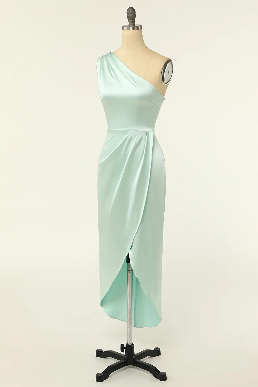 Sexy and elegant one shoulder slim fitting bridesmaid dress