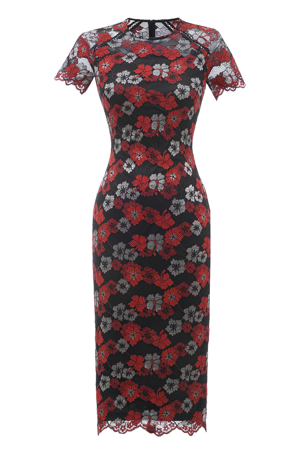 Red and black elegant high-end bride mother sleeve dress