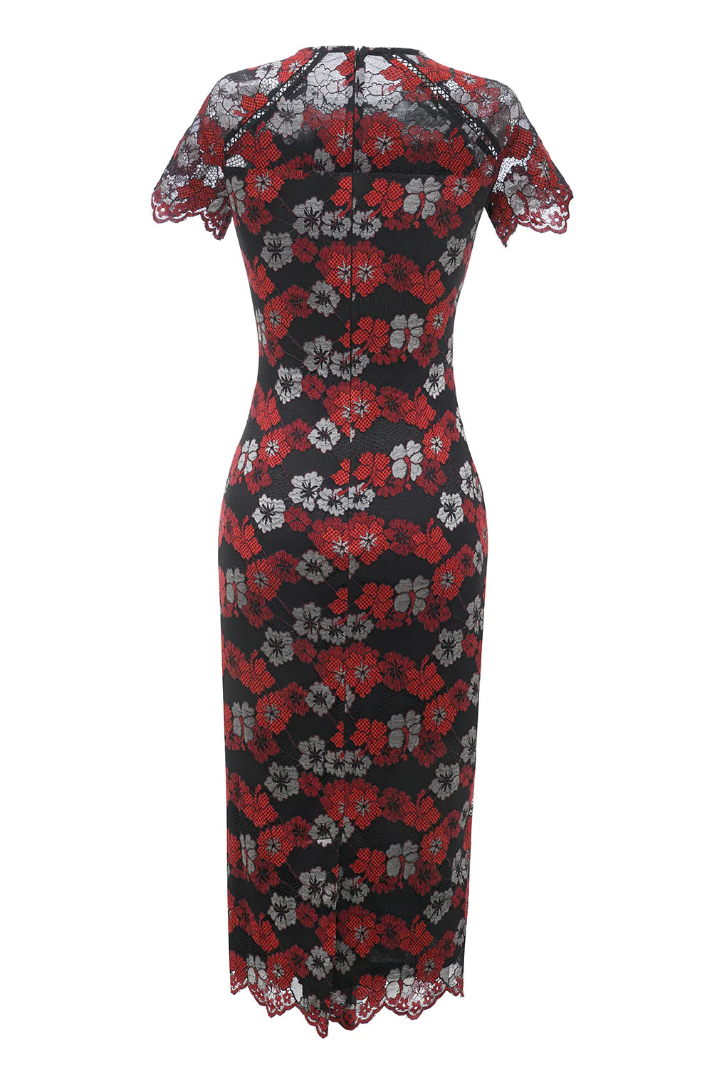 Red and black elegant high-end bride mother sleeve dress