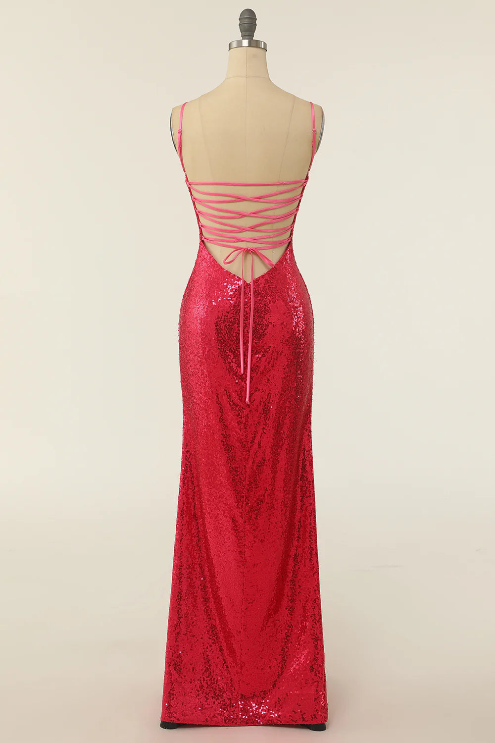Slim fit sexy beautiful shoulder strap  purple red sequin party dress