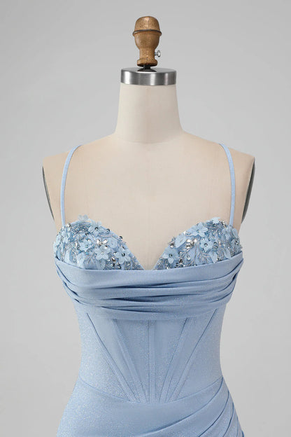 Bodycon Spaghetti Straps Corset Short Homecoming Dress