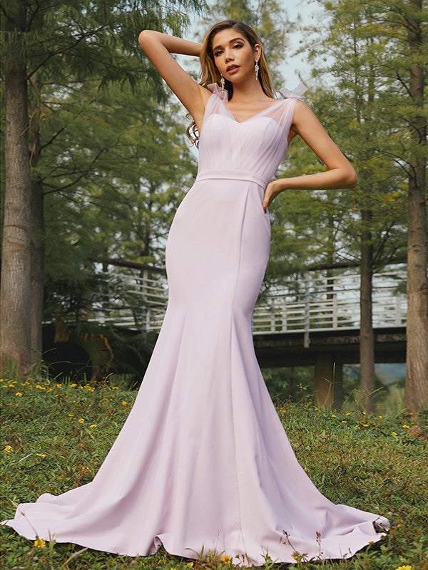 Cylindrical elastic Crepe pleated single shoulder sleeveless tea long bridesmaid dress