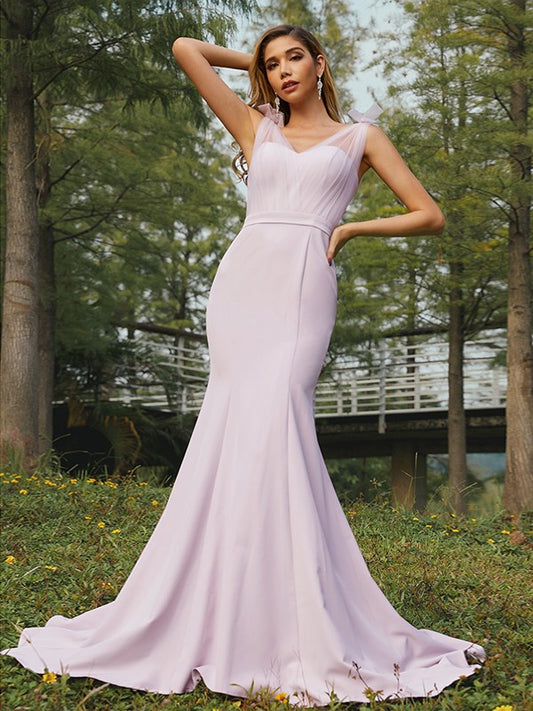 Cylindrical elastic Crepe pleated single shoulder sleeveless tea long bridesmaid dress