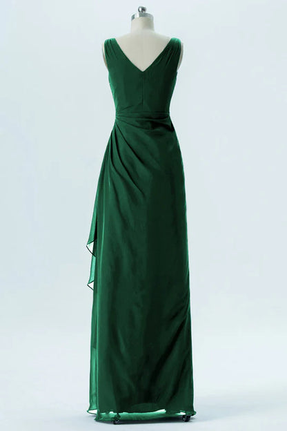 Chiffon Sleeveless Ruffled Bridesmaid Dress