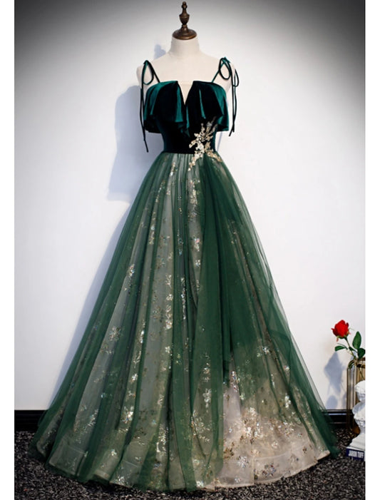 A-shaped ball sparkling elegant dress wedding guests engagement and floor sleeveless thin shoulder strap sequins