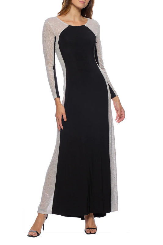 Long Embellished Chiffon Sleeves and Side Panel Zipper Back  Mother of the Bride Dresses