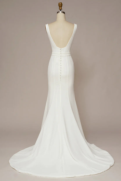 Simplicity Mermaid Square Neck Wedding Dress