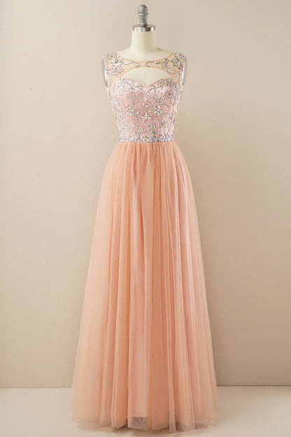Beaded sheer dance party evening dress
