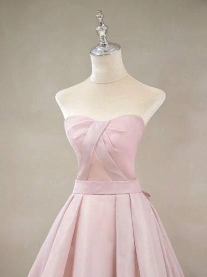 Simple Pink Long Prom Dress Pink Formal Wedding Prom Dress