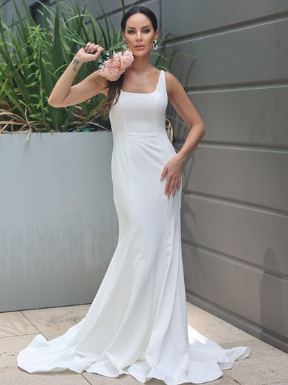 Cylindrical elastic Crepe pleated lace up sleeveless dress wedding dress