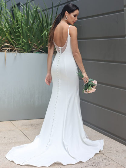 Cylindrical elastic Crepe pleated lace up sleeveless dress wedding dress
