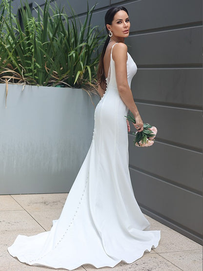 Cylindrical elastic Crepe pleated lace up sleeveless dress wedding dress