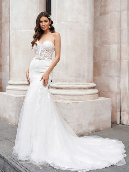 Loudspeaker herringbone elegant thin gauze sweet stickers sleeveless palace style skirt wedding dress