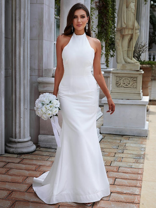 Skirt stand up collar elastic crepe silk pleated suspender sleeveless strapless wedding dress