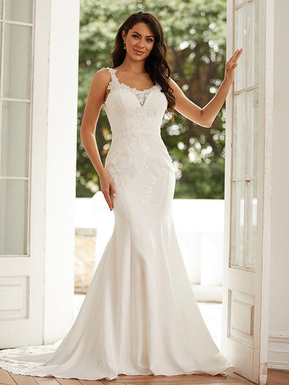 Skirt stand up collar elastic lace shoulder strap sleeveless palace style skirt wedding dress