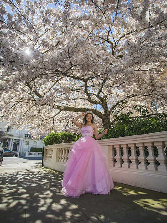 Ball Gown Sweet Beaded Floor Sweeping Sleeveless Dress
