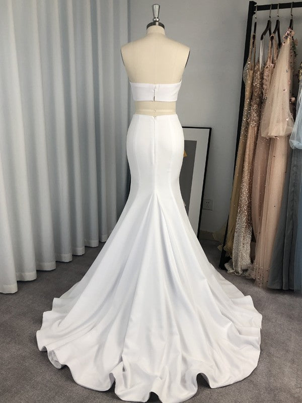 Horn shaped mermaid shaped elastic slim fit sleeveless high-end color dress