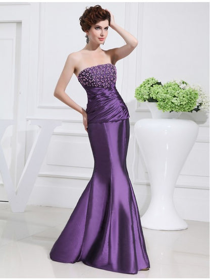 Mermaid beaded sleeveless taffeta bridal mother outfit