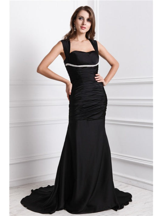 Mermaid Sexy Strap Sleeveless Beaded Charming Dress