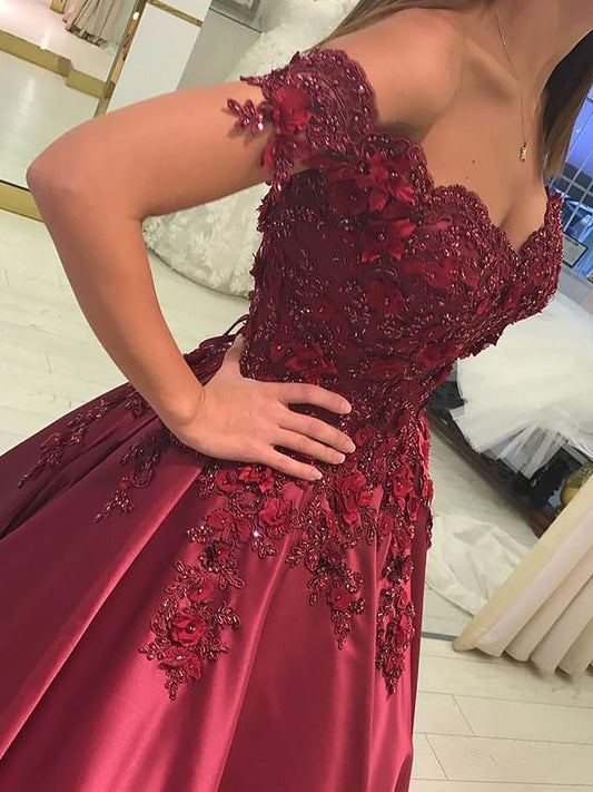 Sexy and Elegant Off the Shoulder Sleeveless Satin Dress