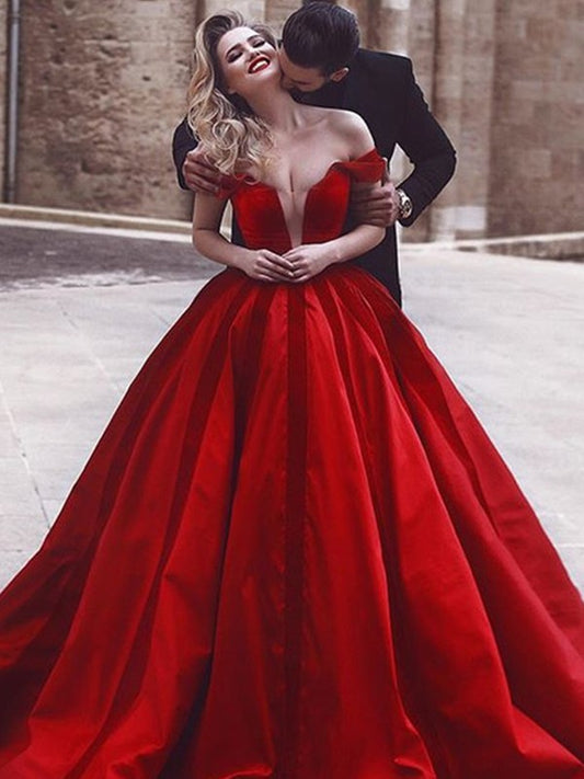 Sexy and Elegant Sleeveless Off Shoulder Party Ball Dress