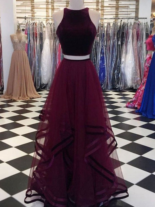 A-line Princess Dress Sleeveless Floor Sweeping Ruffle Edge sheer dress