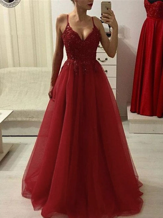 Princess Italian Noodle Strap Sleeveless Floor Sweeping Sticker sheer Dress