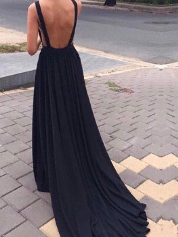 A-line skirt princess ruffled V-neck spandex court skirt hem dress